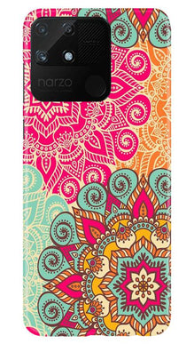 Rangoli art Mobile Back Case for Realme Narzo 50A (Design - 6)