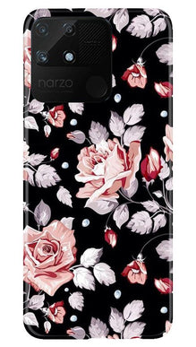 Pink rose Mobile Back Case for Realme Narzo 50A (Design - 12)