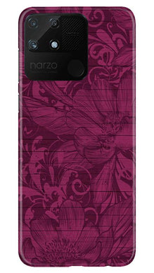 Purple Backround Mobile Back Case for Realme Narzo 50A (Design - 22)