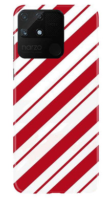 Red White Mobile Back Case for Realme Narzo 50A (Design - 44)