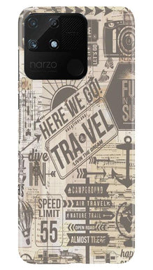 Travel Mobile Back Case for Realme Narzo 50A  (Design - 104)