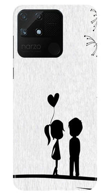 Cute Kid Couple Mobile Back Case for Realme Narzo 50A (Design - 283)