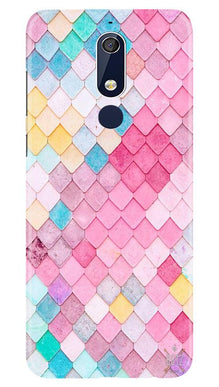 Pink Pattern Mobile Back Case for Nokia 5.1 (Design - 215)