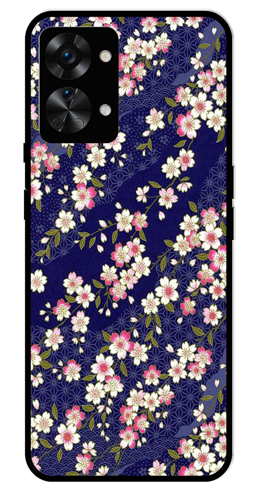 Flower Design Metal Mobile Case for OnePlus Nord 2T 5G