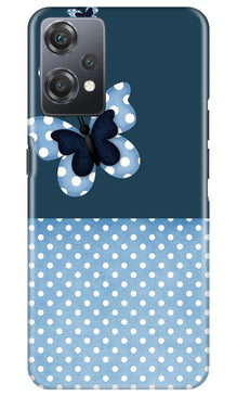White dots Butterfly Mobile Back Case for OnePlus Nord CE 2 Lite 5G (Design - 31)
