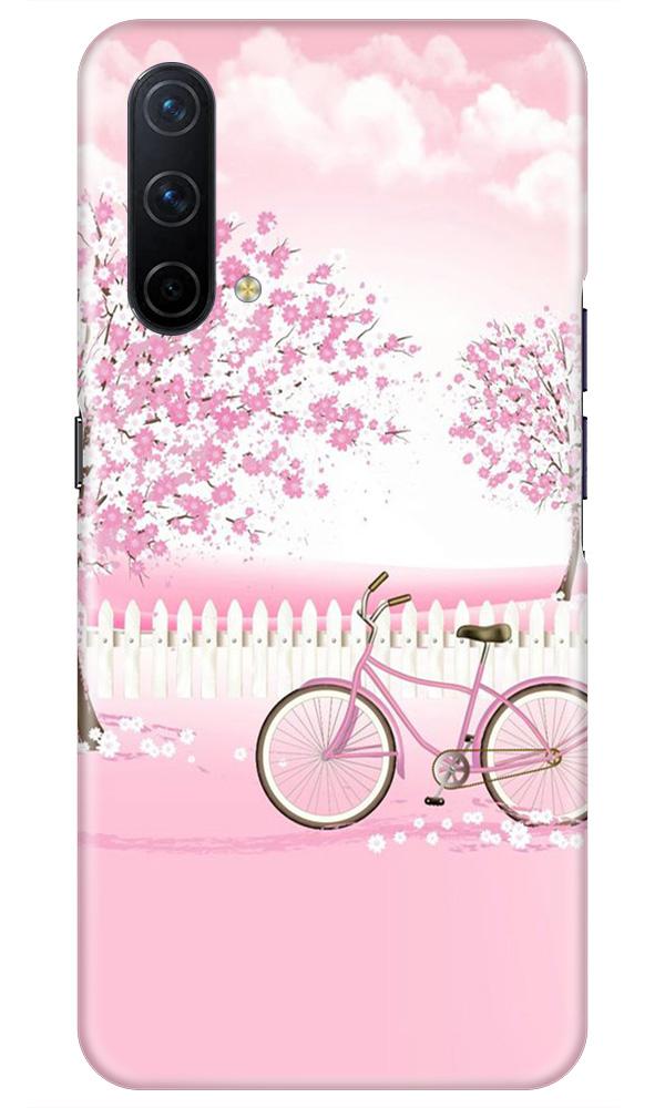Pink Flowers Cycle Case for OnePlus Nord CE 5G(Design - 102)