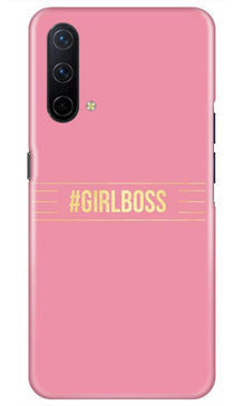 Girl Boss Pink Mobile Back Case for OnePlus Nord CE 5G (Design - 263)