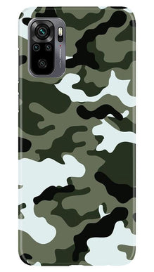 Army Camouflage Mobile Back Case for Redmi Note 10  (Design - 108)