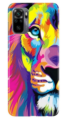 Colorful Lion Mobile Back Case for Redmi Note 10  (Design - 110)