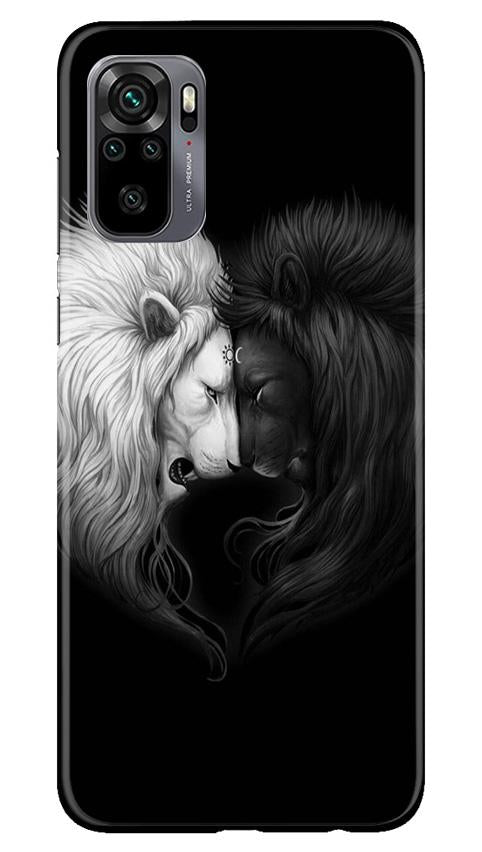 Dark White Lion Case for Redmi Note 10(Design - 140)