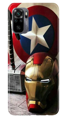 Ironman Captain America Mobile Back Case for Redmi Note 10 (Design - 254)