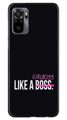 Like a Girl Boss Mobile Back Case for Redmi Note 10 (Design - 265)