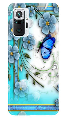 Blue Butterfly Mobile Back Case for Redmi Note 10 Pro Max (Design - 21)
