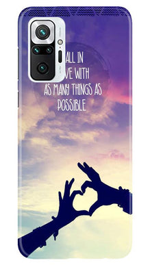Fall in love Mobile Back Case for Redmi Note 10 Pro Max (Design - 50)