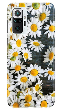 White flowers2 Mobile Back Case for Redmi Note 10 Pro Max (Design - 62)