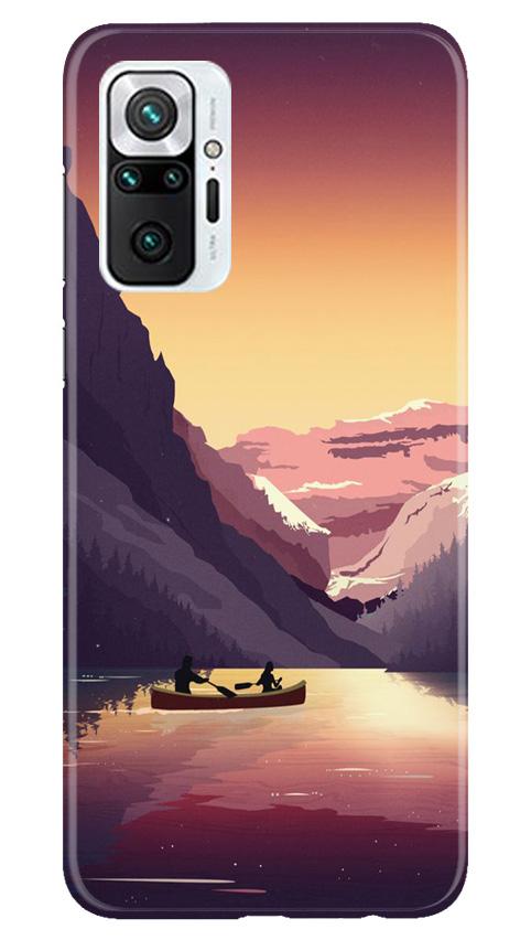 Mountains Boat Case for Redmi Note 10 Pro (Design - 181)