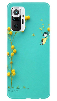 Flowers Girl Mobile Back Case for Redmi Note 10 Pro (Design - 216)
