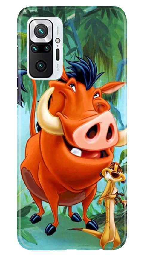 Timon and Pumbaa Mobile Back Case for Redmi Note 10 Pro (Design - 305)