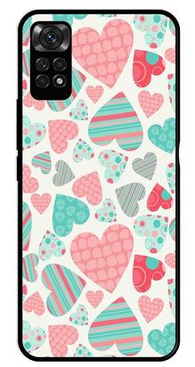 Hearts Pattern Metal Mobile Case for Redmi Note 11s