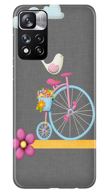 Sparron with cycle Mobile Back Case for Redmi Note 11 Pro (Design - 34)