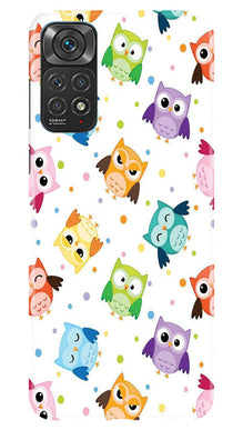 Owl Baground Pattern shore Mobile Back Case for Redmi Note 11s (Design - 13)