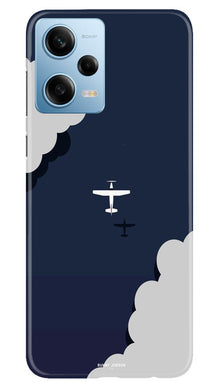 Clouds Plane Mobile Back Case for Poco X5 5G (Design - 165)