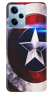 Captain America Shield Mobile Back Case for Poco X5 5G (Design - 219)