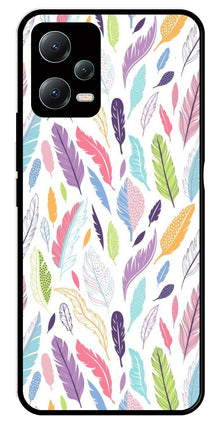 Colorful Feathers Metal Mobile Case for Poco X5 5G