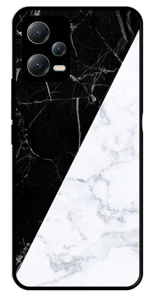 Black White Marble Design Metal Mobile Case for Poco X5 5G