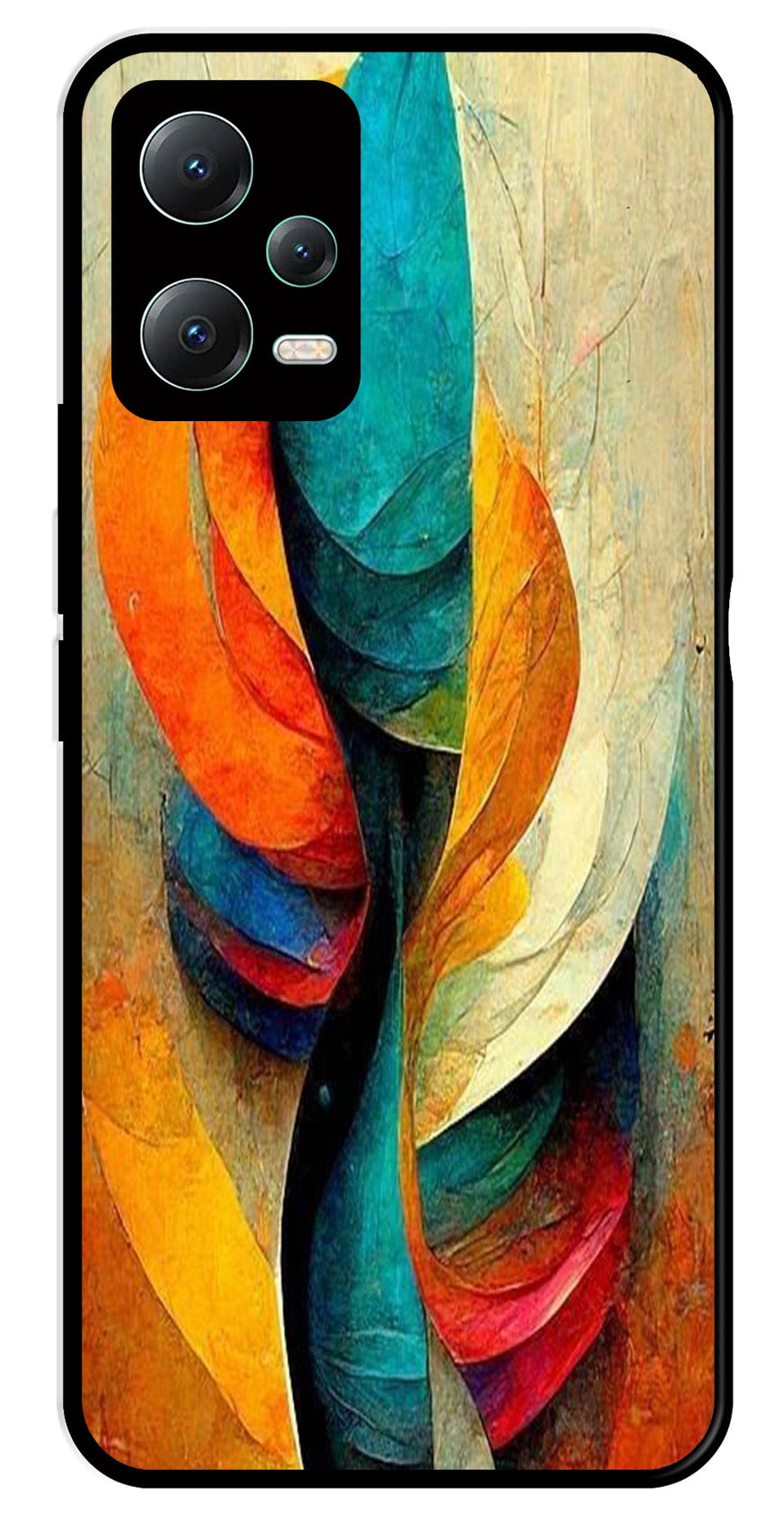 Modern Art Metal Mobile Case for Poco X5 5G   (Design No -11)