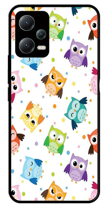 Owls Pattern Metal Mobile Case for Poco X5 5G