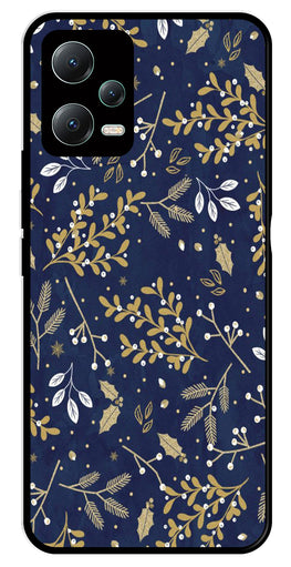 Floral Pattern  Metal Mobile Case for Redmi Note 12 Pro Plus 5G   (Design No -52)