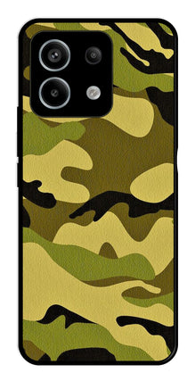 Army Pattern Metal Mobile Case for Redmi Note 13 Pro 5G