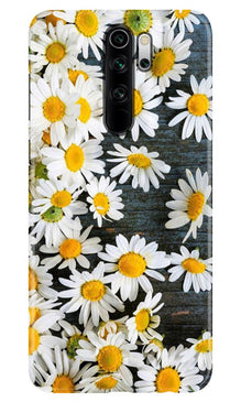 White flowers2 Mobile Back Case for Xiaomi Redmi 9 Prime (Design - 62)