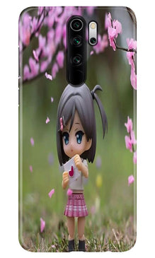 Cute Girl Mobile Back Case for Poco M2 (Design - 92)