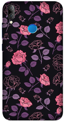 Rose Black Background Mobile Back Case for Huawei Nova 3i (Design - 27)