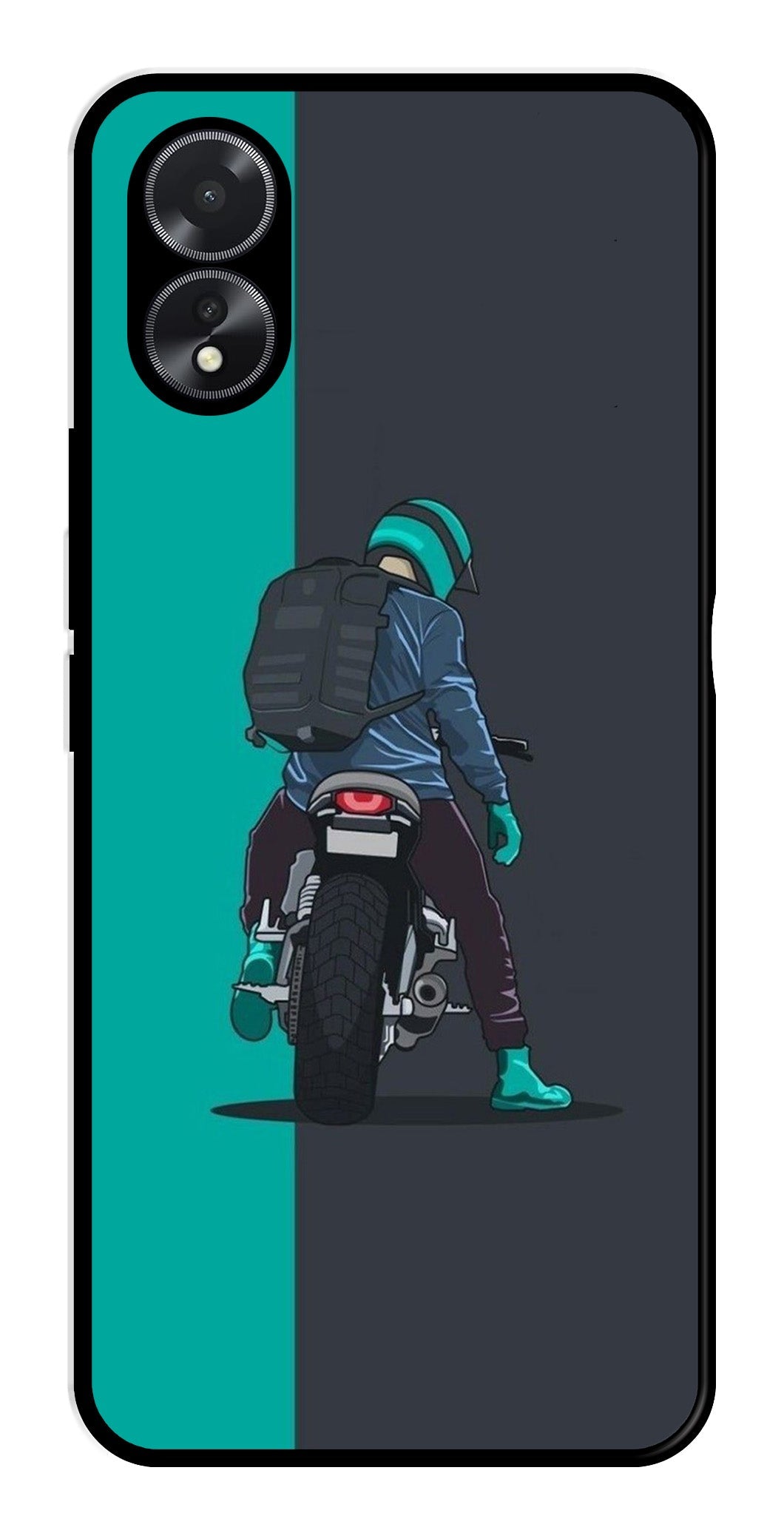 Bike Lover Metal Mobile Case for Oppo A38    (Design No -05)