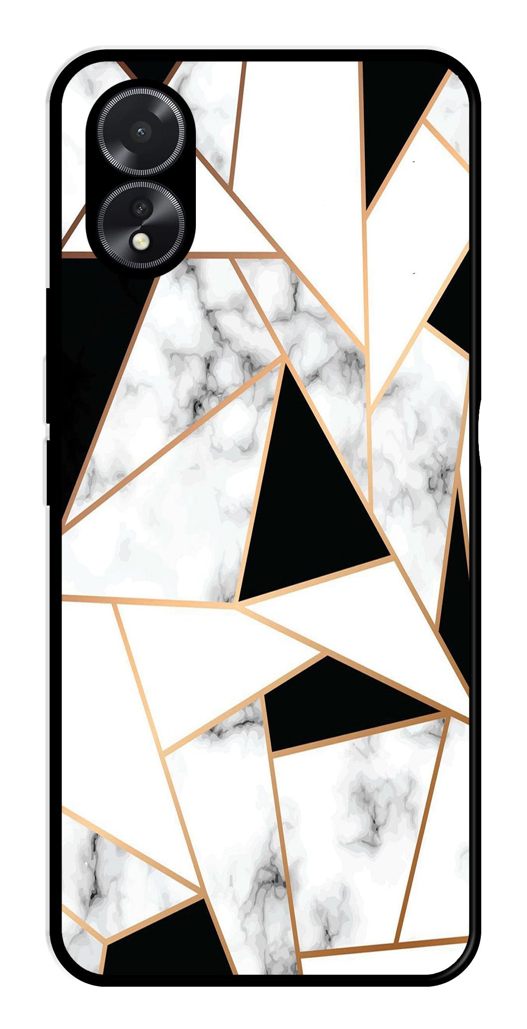 Marble Design2 Metal Mobile Case for Oppo A18   (Design No -08)