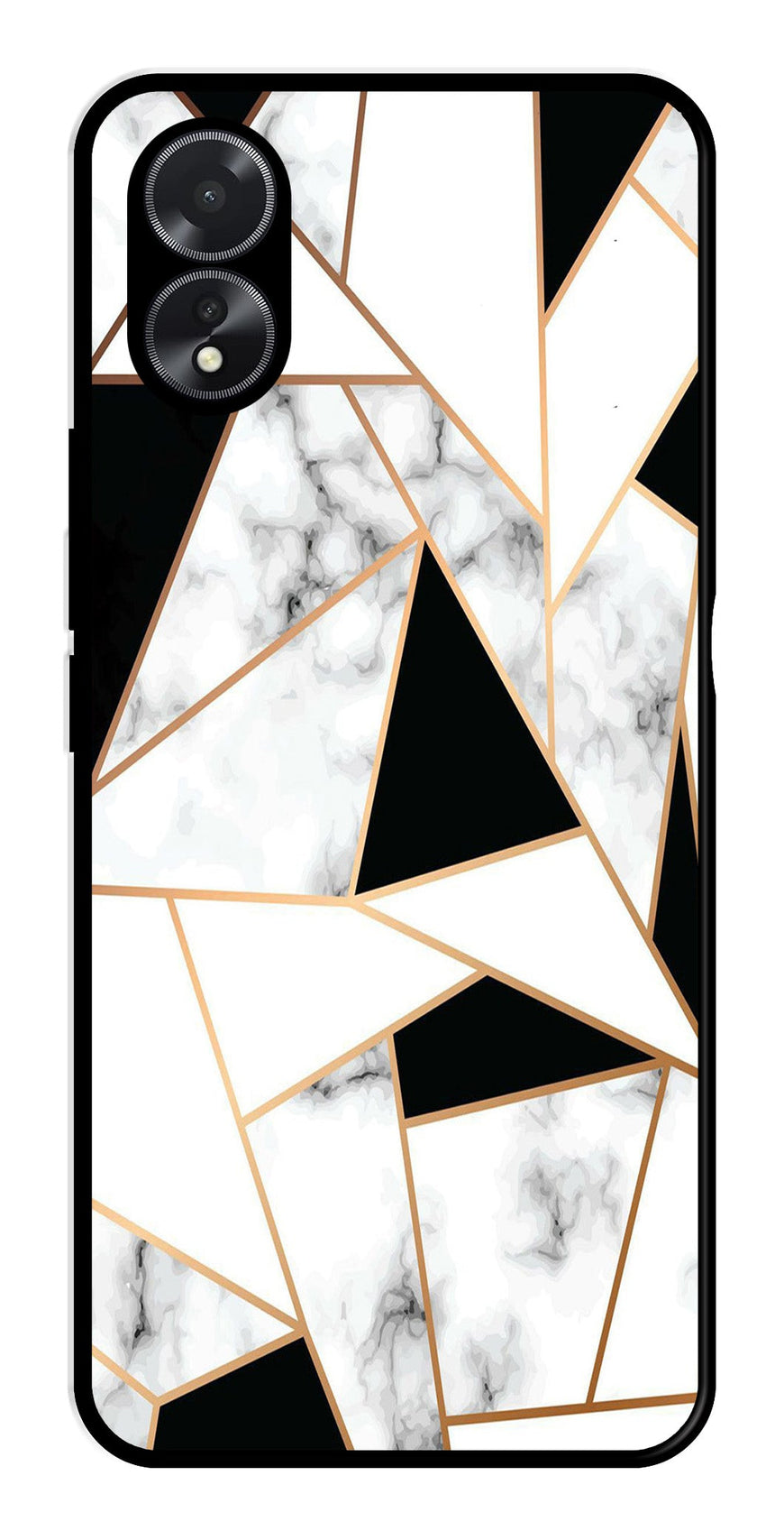 Marble Design2 Metal Mobile Case for Oppo A38    (Design No -08)