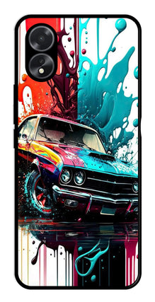 Vintage Car Metal Mobile Case for Oppo A38