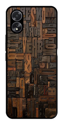 Alphabets Metal Mobile Case for Oppo A18