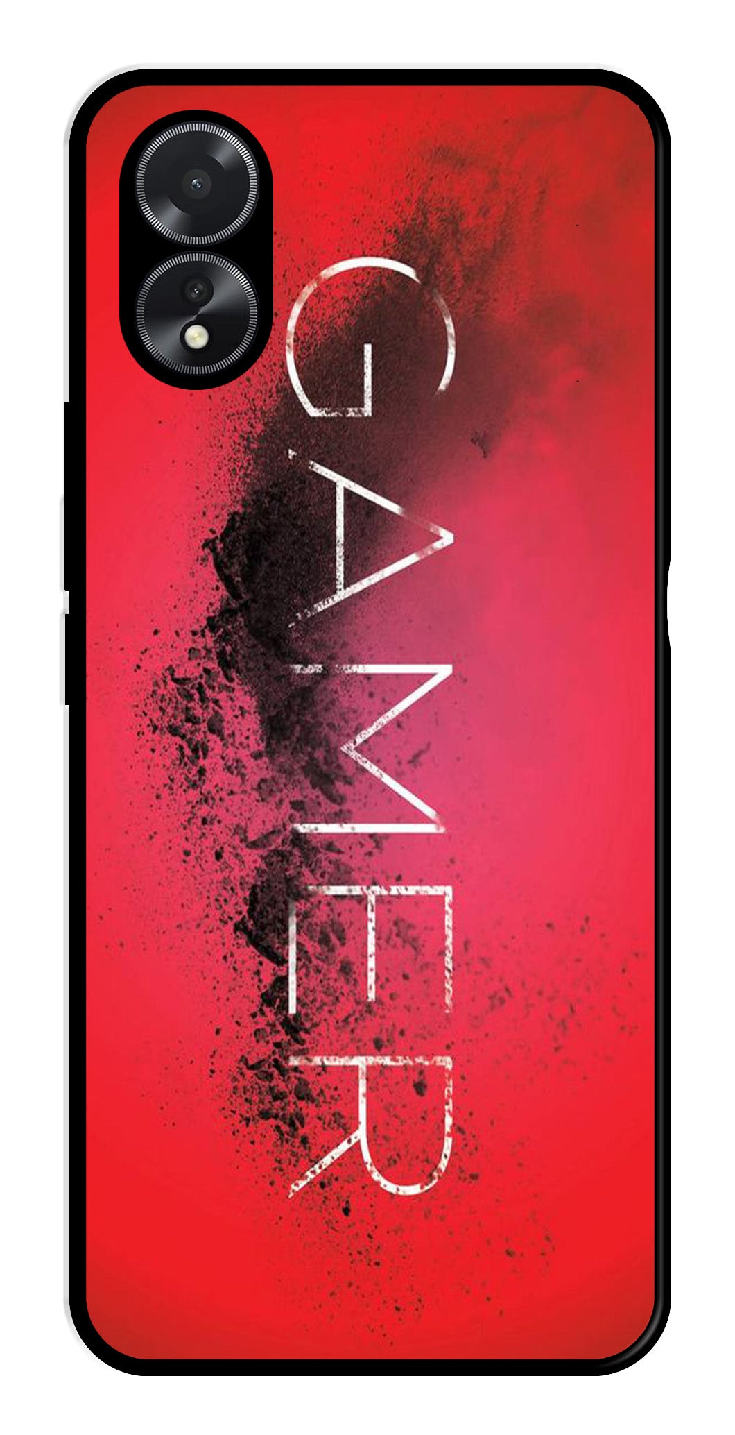 Gamer Pattern Metal Mobile Case for Oppo A18   (Design No -41)