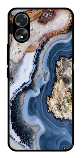 Marble Design Metal Mobile Case for Oppo A18   (Design No -53)