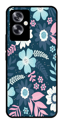 Flower Leaves Design Metal Mobile Case for Oppo A79 5G    (Design No -50)