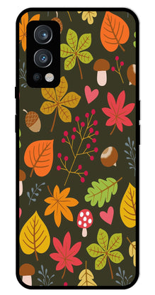 Leaves Design Metal Mobile Case for OnePlus Nord 2 5G