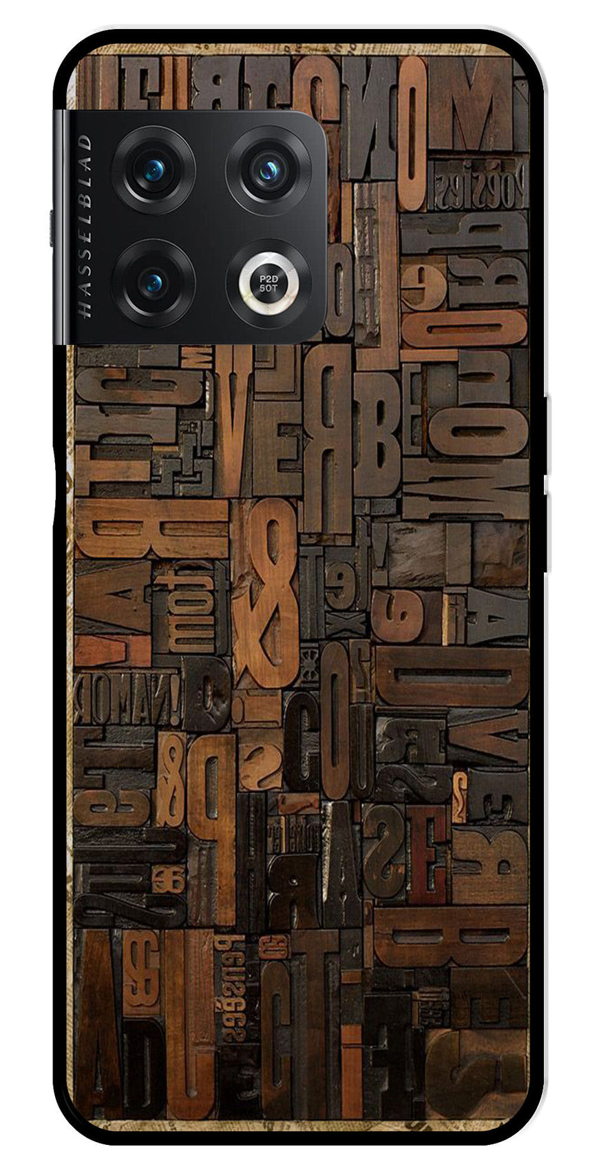 Alphabets Metal Mobile Case for OnePlus 10 Pro