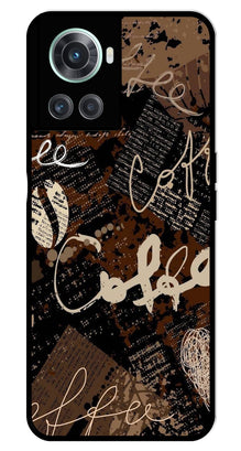 Coffee Pattern Metal Mobile Case for OnePlus 10R