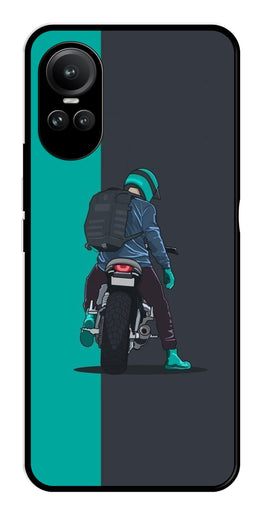 Bike Lover Metal Mobile Case for Oppo Reno 10 5G   (Design No -05)