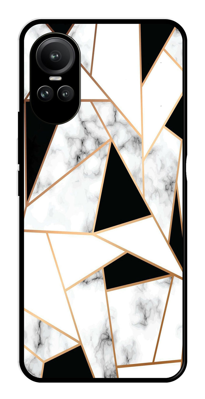 Marble Design2 Metal Mobile Case for Oppo Reno 10 5G   (Design No -08)