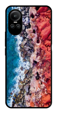 Sea Shore Metal Mobile Case for Oppo Reno 10 5G